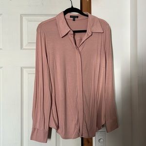 Universal Standard knit blouse, light pink